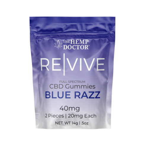 The Hemp Doctor Full Spectrum Blue Razz CBD Gummies