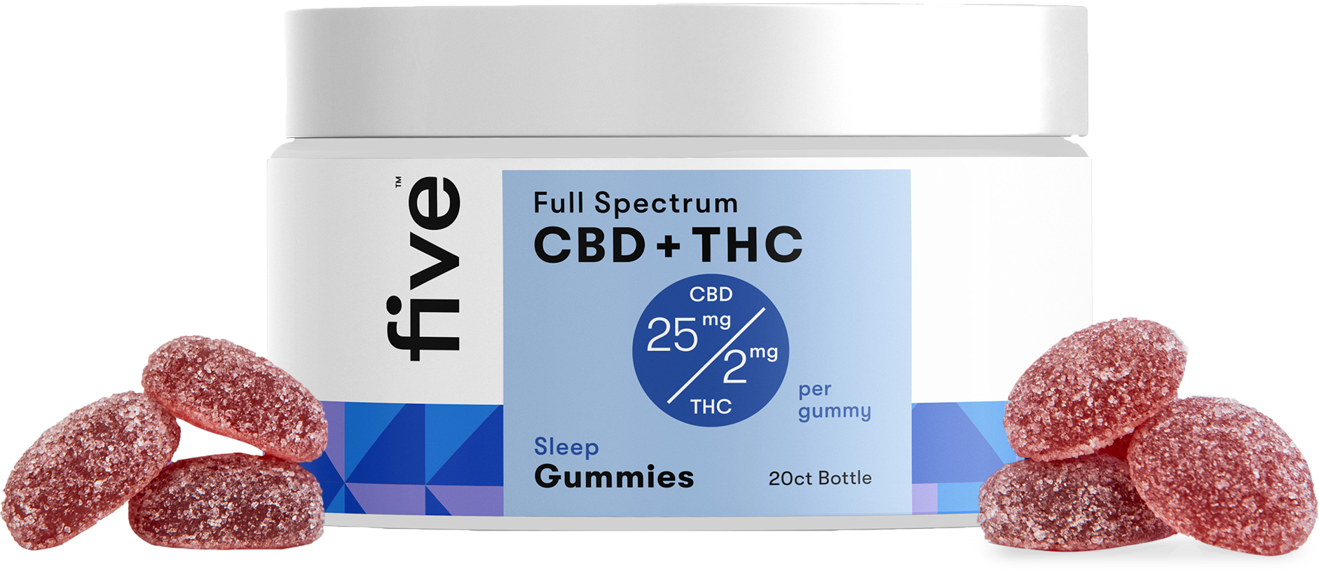 Five CBD: CBD + THC Sleep Gummies (Top 10)