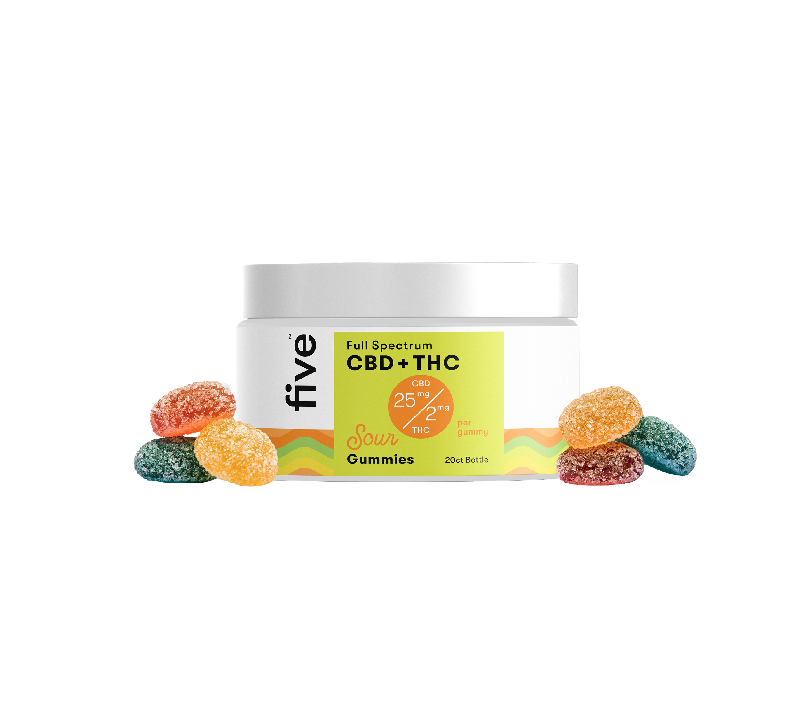 Five CBD Full Spectrum CBD + THC Gummies [Free]