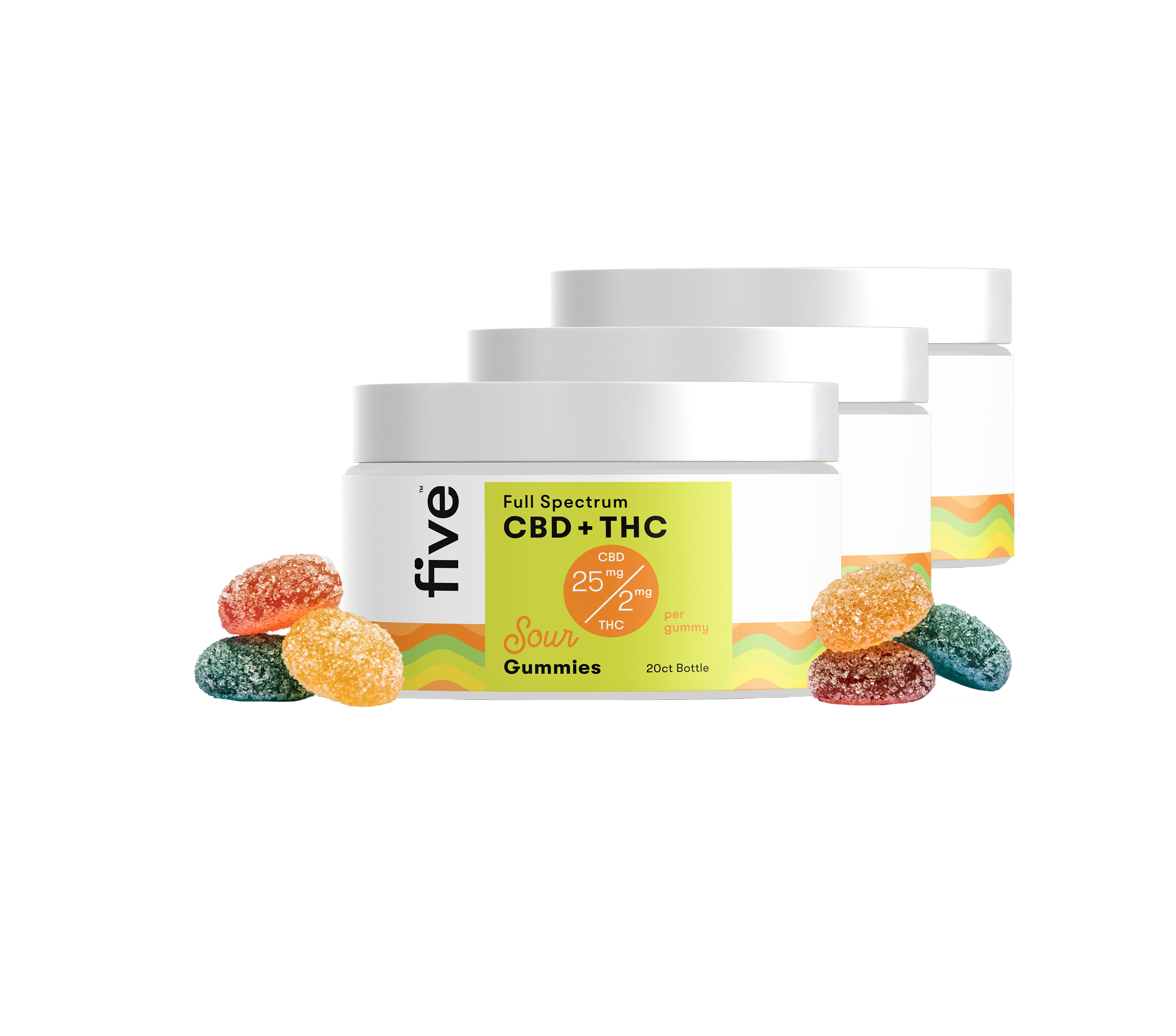 Five CBD Full Spectrum CBD + THC Gummies [Free]