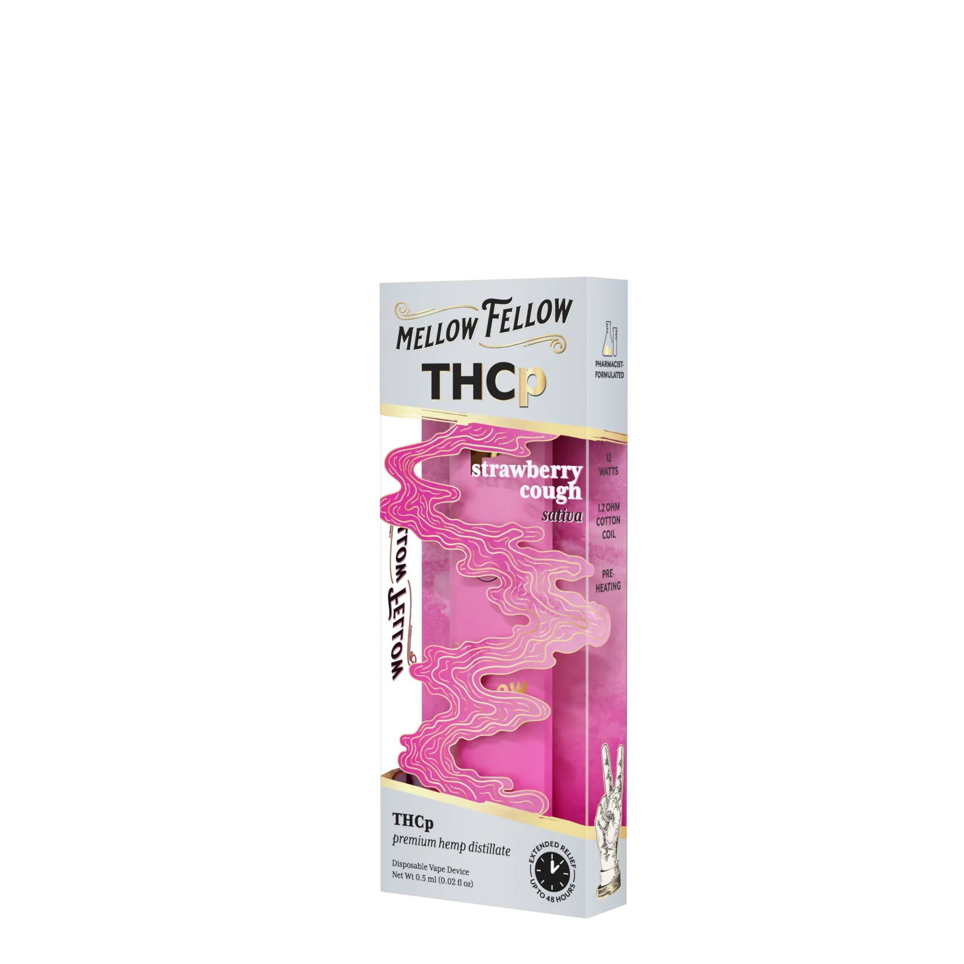 Mellow Fellow THCp 0.5g Disposable Vape - Strawberry Cough (Sativa) Best Price