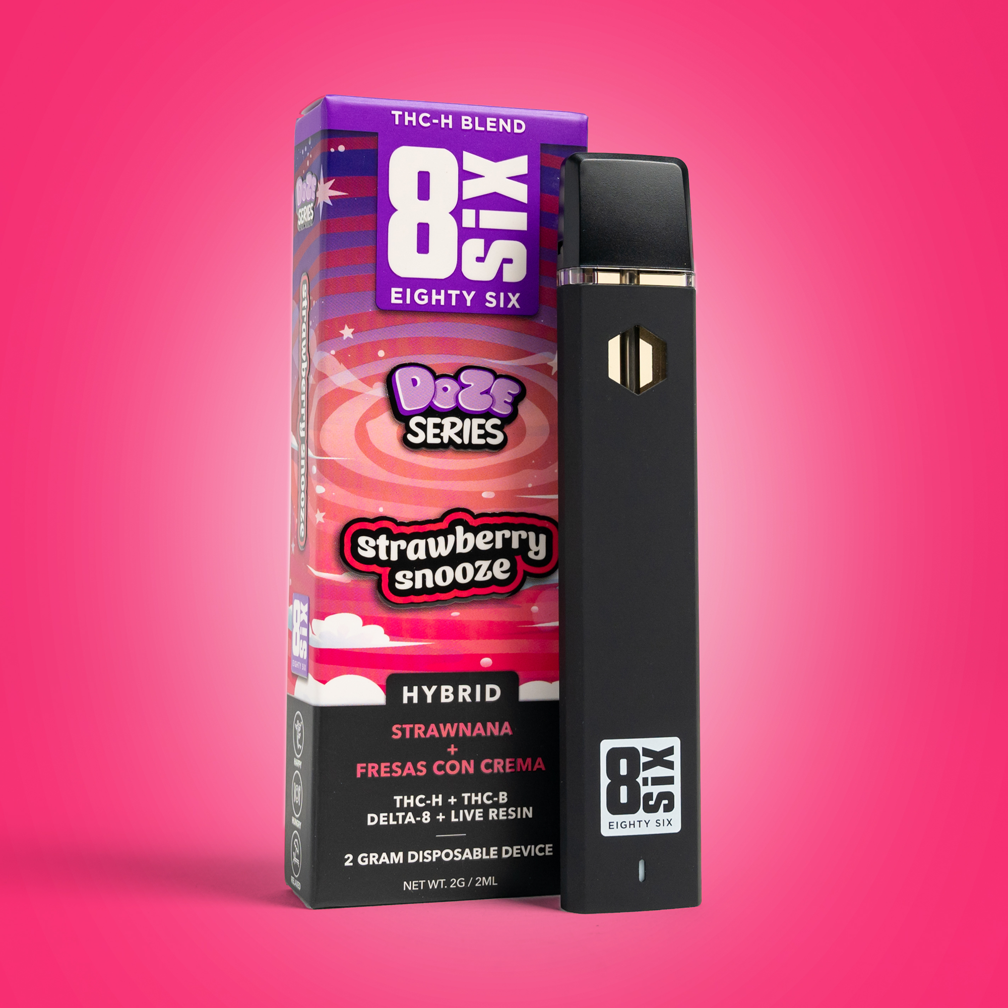 Eighty Six Strawberry Snooze THCh 2G Disposable Vape (Strawnana) Best Price