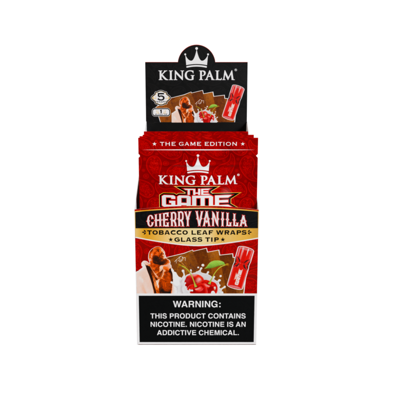 King Palm Cherry Vanilla w/Glass Tips – Wraps Best Sales Price - Pre-Rolls