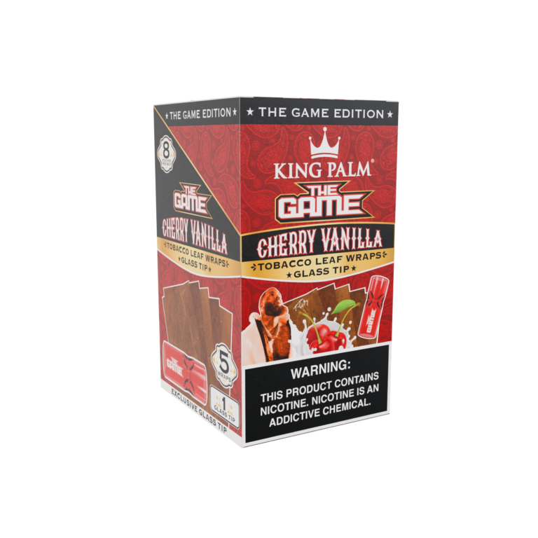 King Palm Cherry Vanilla w/Glass Tips – Wraps Best Sales Price - Pre-Rolls