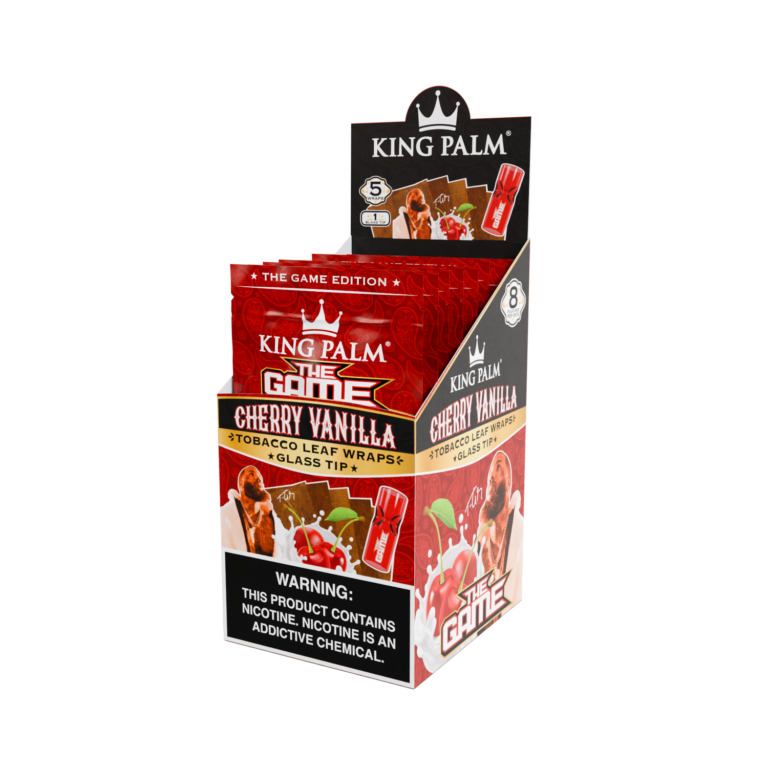 King Palm Cherry Vanilla w/Glass Tips – Wraps Best Sales Price - Pre-Rolls