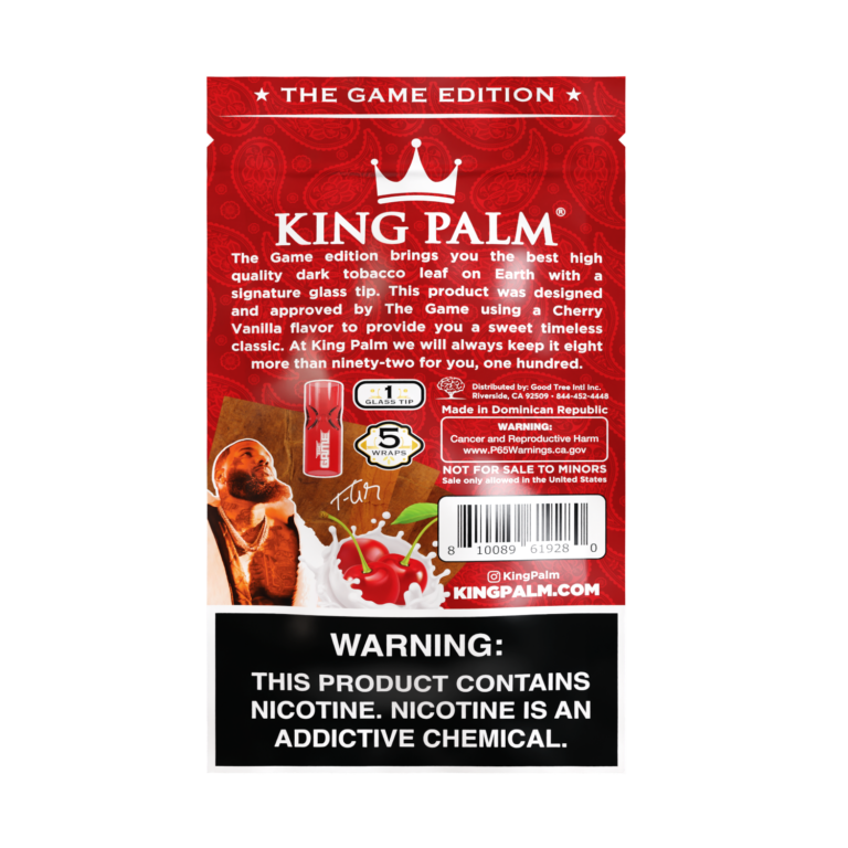 King Palm Cherry Vanilla w/Glass Tips – Wraps Best Sales Price - Pre-Rolls