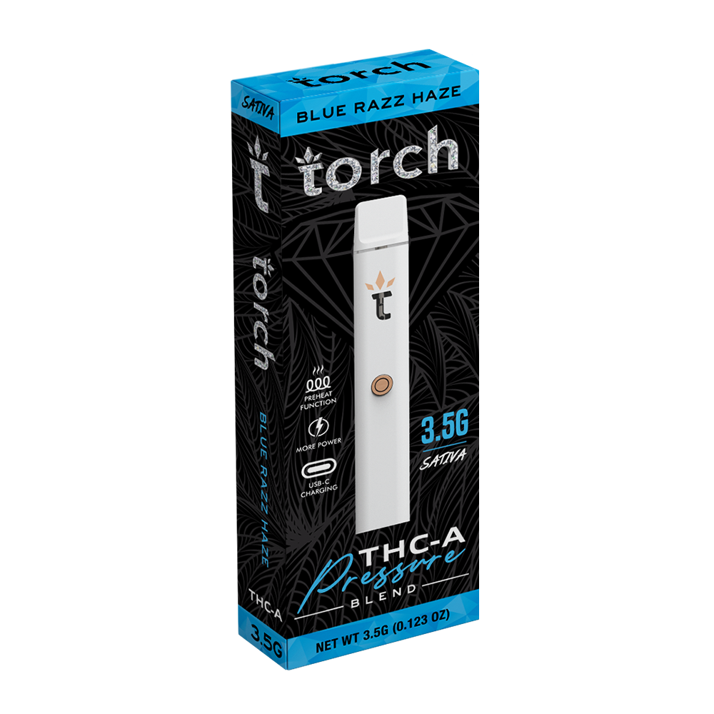 Torch THC-A Pressure Blend Blue Razz Haze | Sativa | 3.5g Best Sales Price - Vape Pens