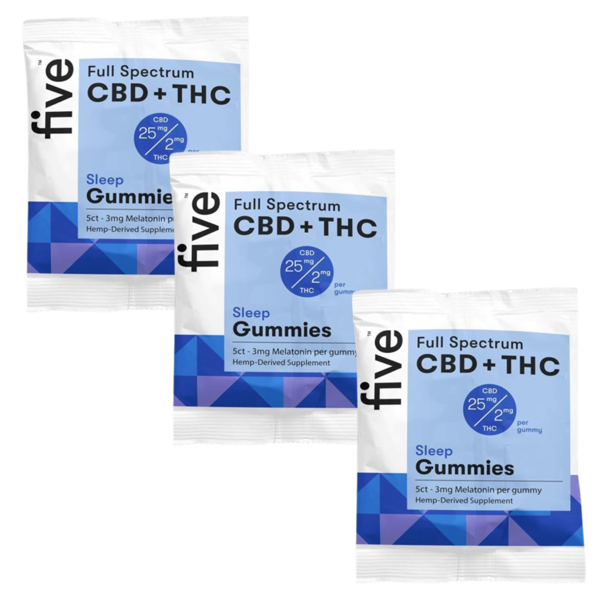 Five CBD Sleep Gummies - 15ct Travel Pack