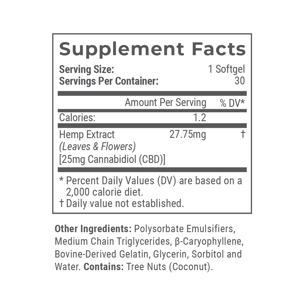 Joy Organics CBD Softgels 10mg / 25mg