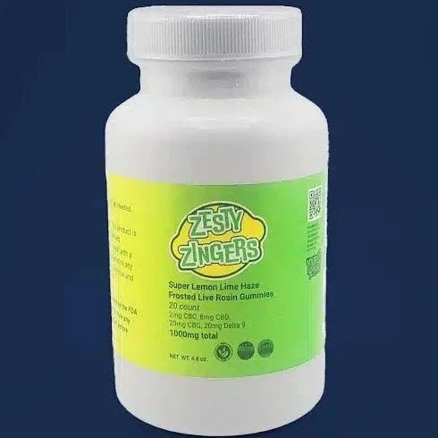 Zesty Zingers Live Rosin Gummies: Super Lemon Lime Haze Strain Edibles Best Sales Price - Gummies
