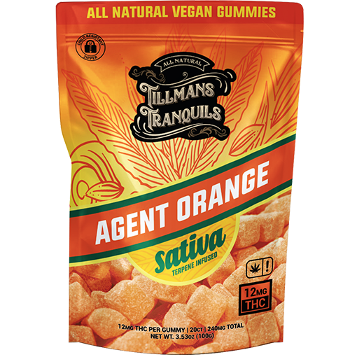 Tillmans Tranquils Agent Orange Strain Sativa Gummies â€?240mg Best Price