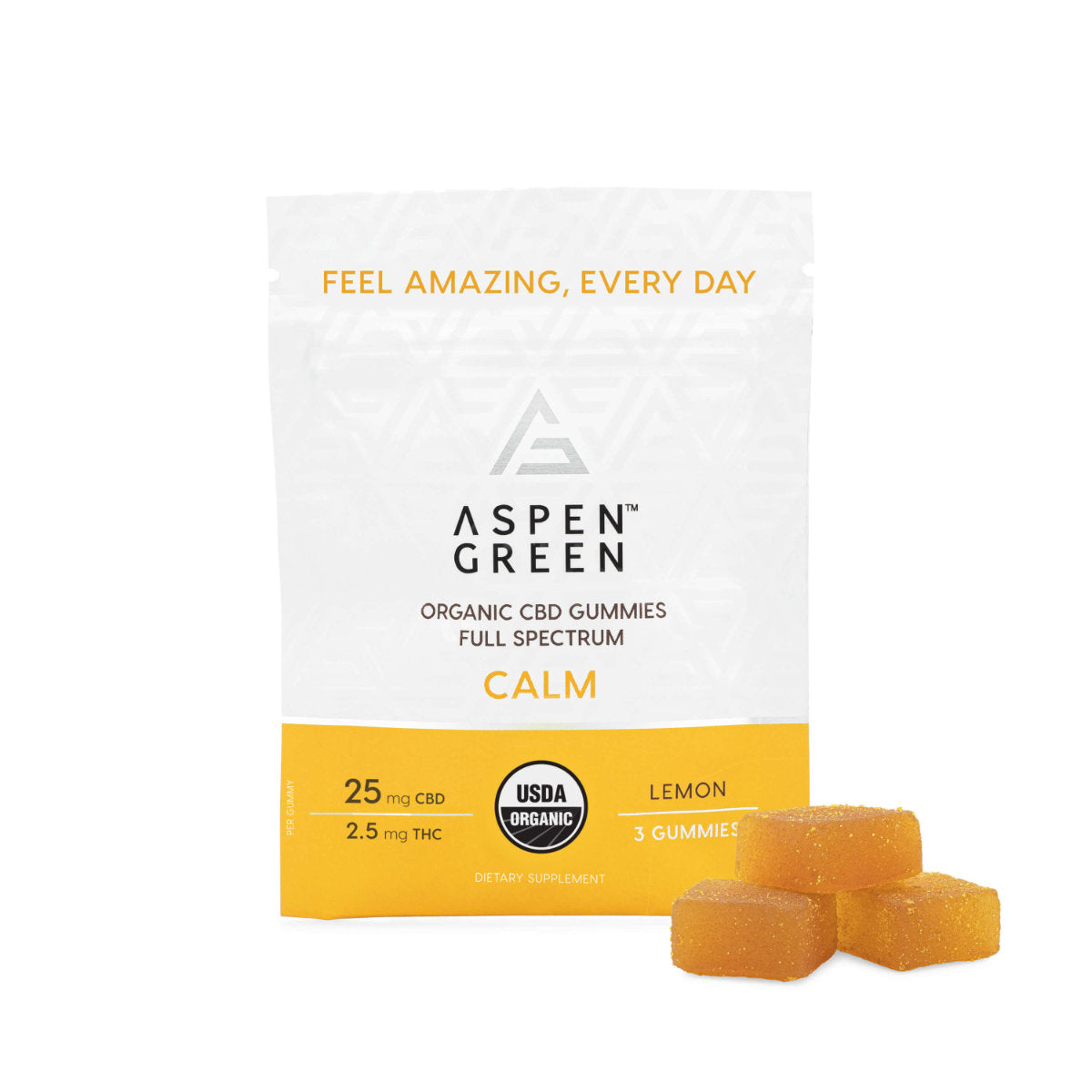 Aspen Green Calm Organic Full Spectrum CBD Gummies (3 Gummies)