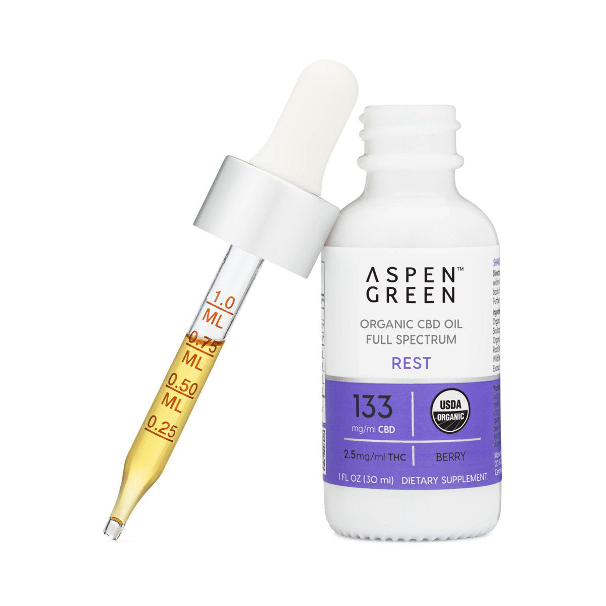 Aspen Green Rest Organic Full Spectrum CBD Oil