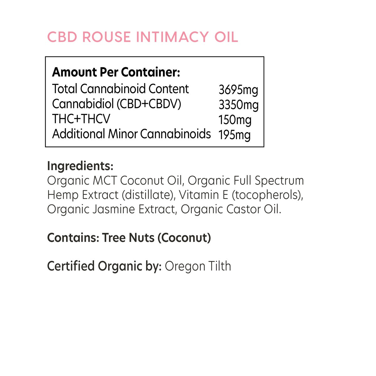 Aspen Green Rouse Organic Full Spectrum CBD Intimacy Oil