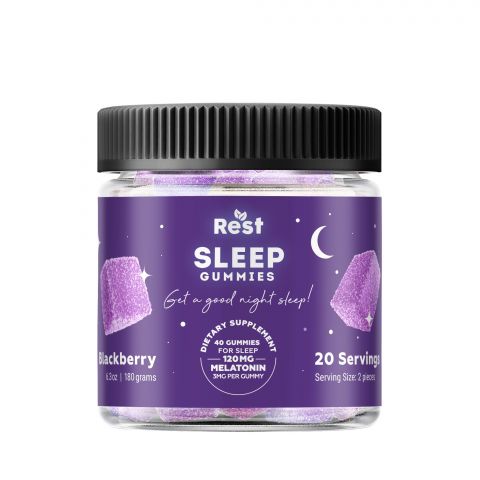 Blackberry Gummies - Melatonin - Rest Sleep Gummies - 120mg Best Sales Price - Gummies