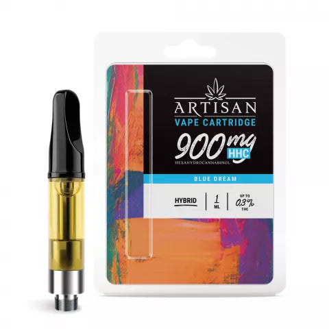 HHC Vape Cart - 900mg - Blue Dream - Hybrid - 1ml - Artisan Best Sales Price - Vape Cartridges