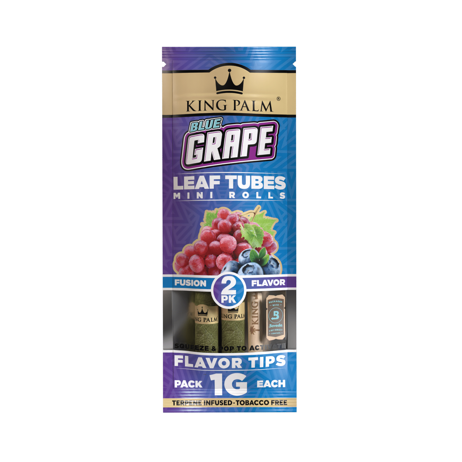 King Palm 2 Mini Rolls – Blue Grape