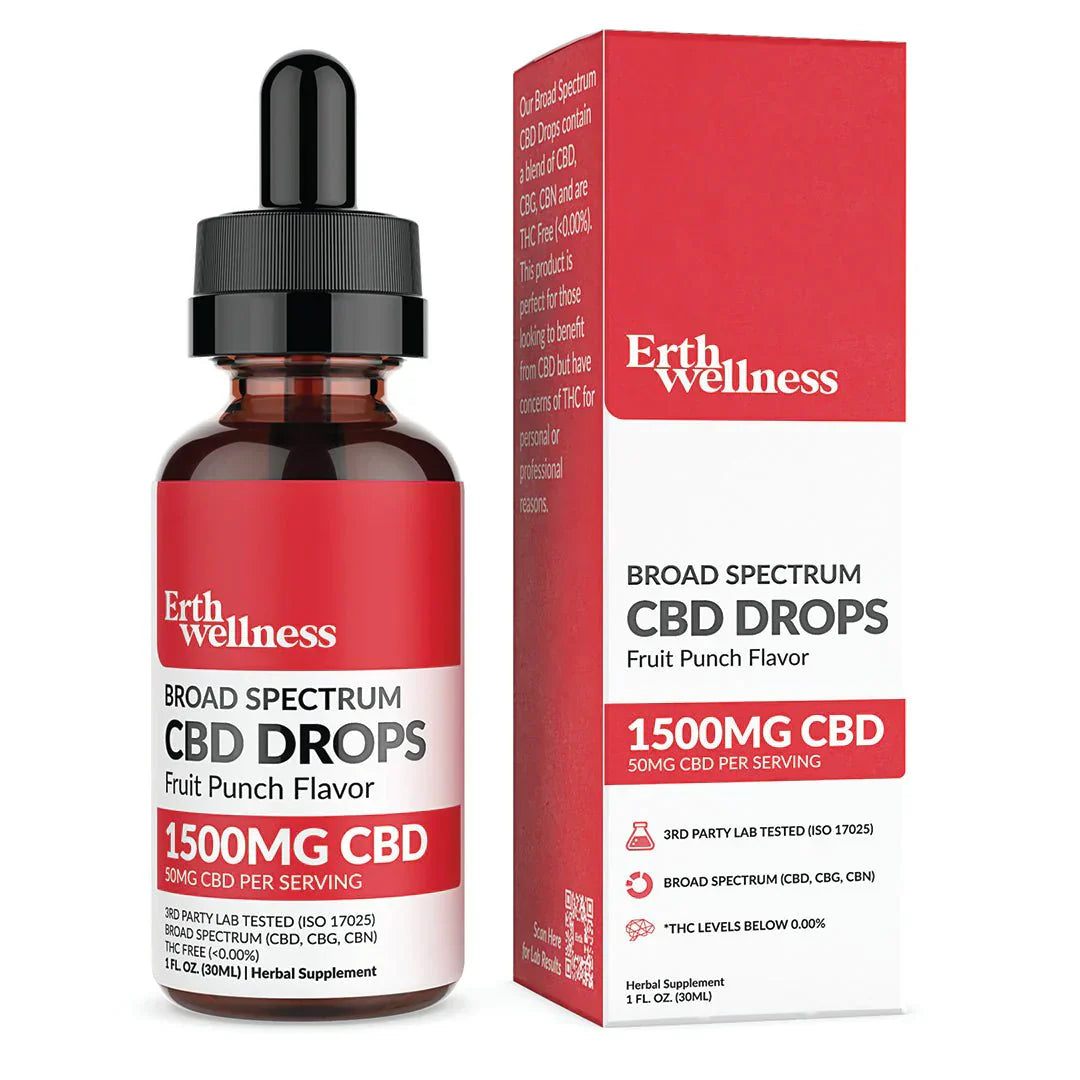 Erth Wellness | Broad Spectrum CBD Drops 1500mg - 3000mg Best Price