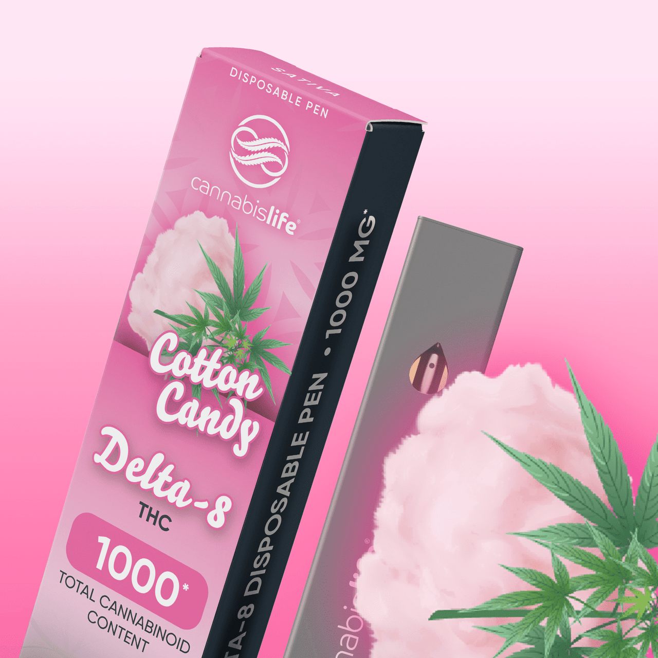 Cannabis Life Cotton Candy Delta 8 Disposable Pen 1000mg Best Price