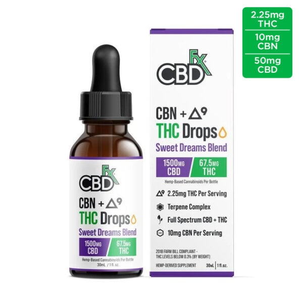 CBDfx Ultra Full Spectrum CBD Oil Tincture for Sleep + THC + CBN