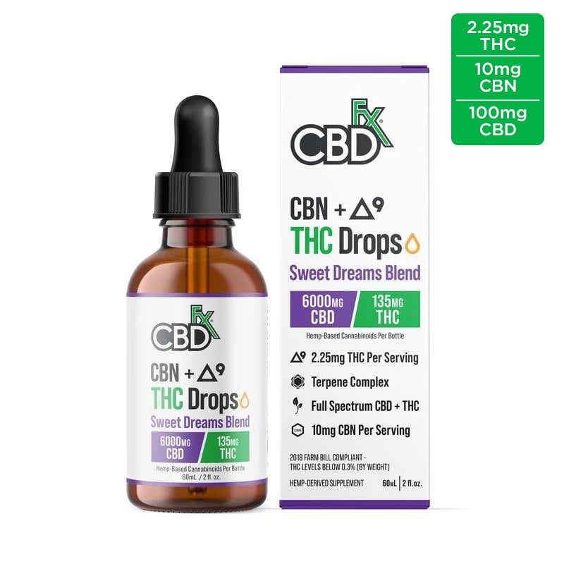 CBDfx Ultra Full Spectrum CBD Oil Tincture for Sleep + THC + CBN