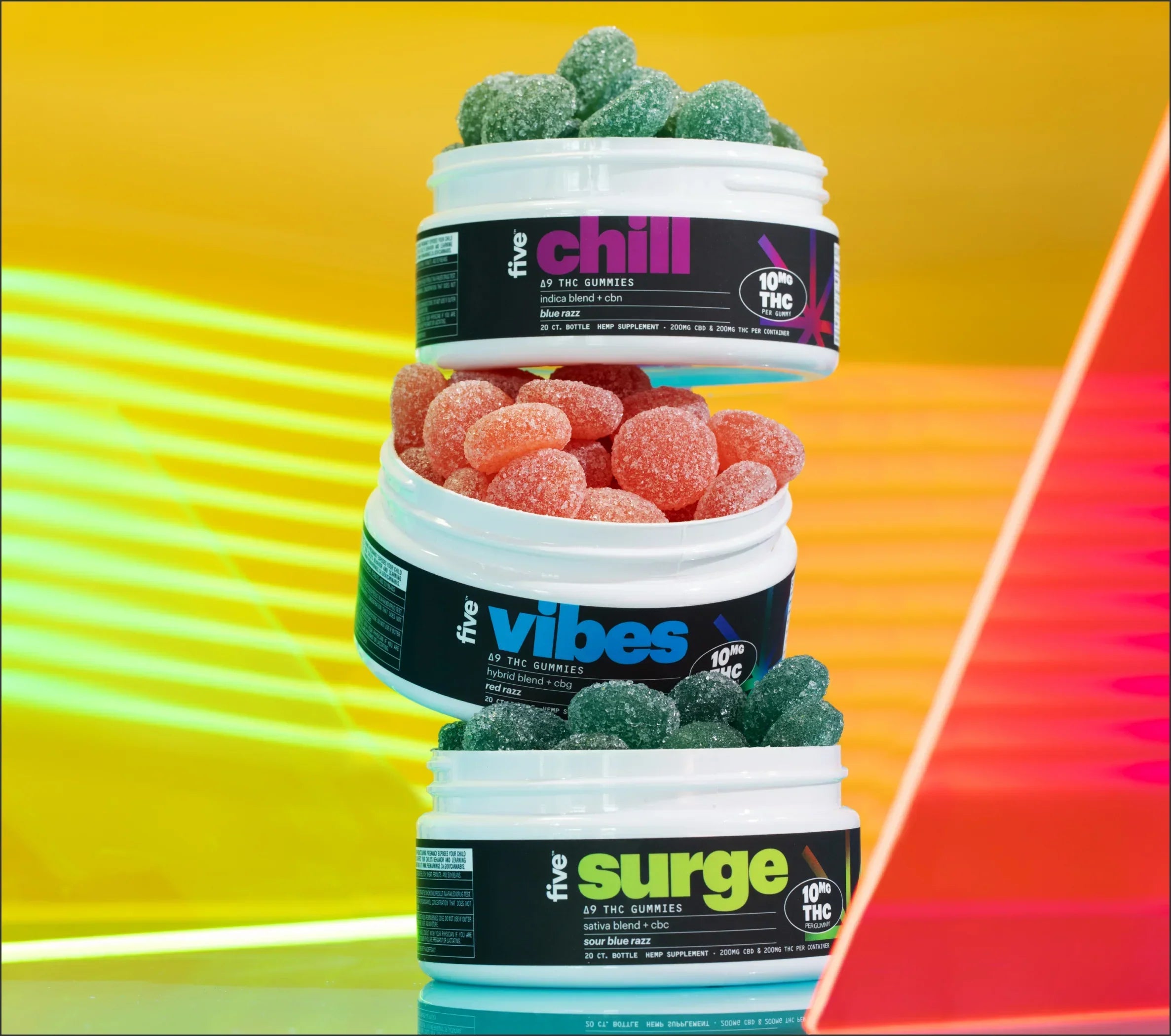 Five CBD fresh vibes every month - d9 gummy variety subscription