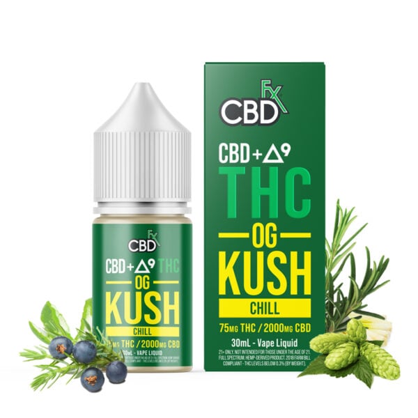 CBDfx CBD + Delta-9 THC Vape Juice: OG Kush