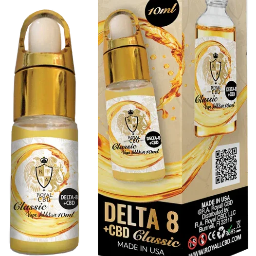 RA Royal CBD | Delta 8 THC + CBD Vape Juice - 10mL Best Price