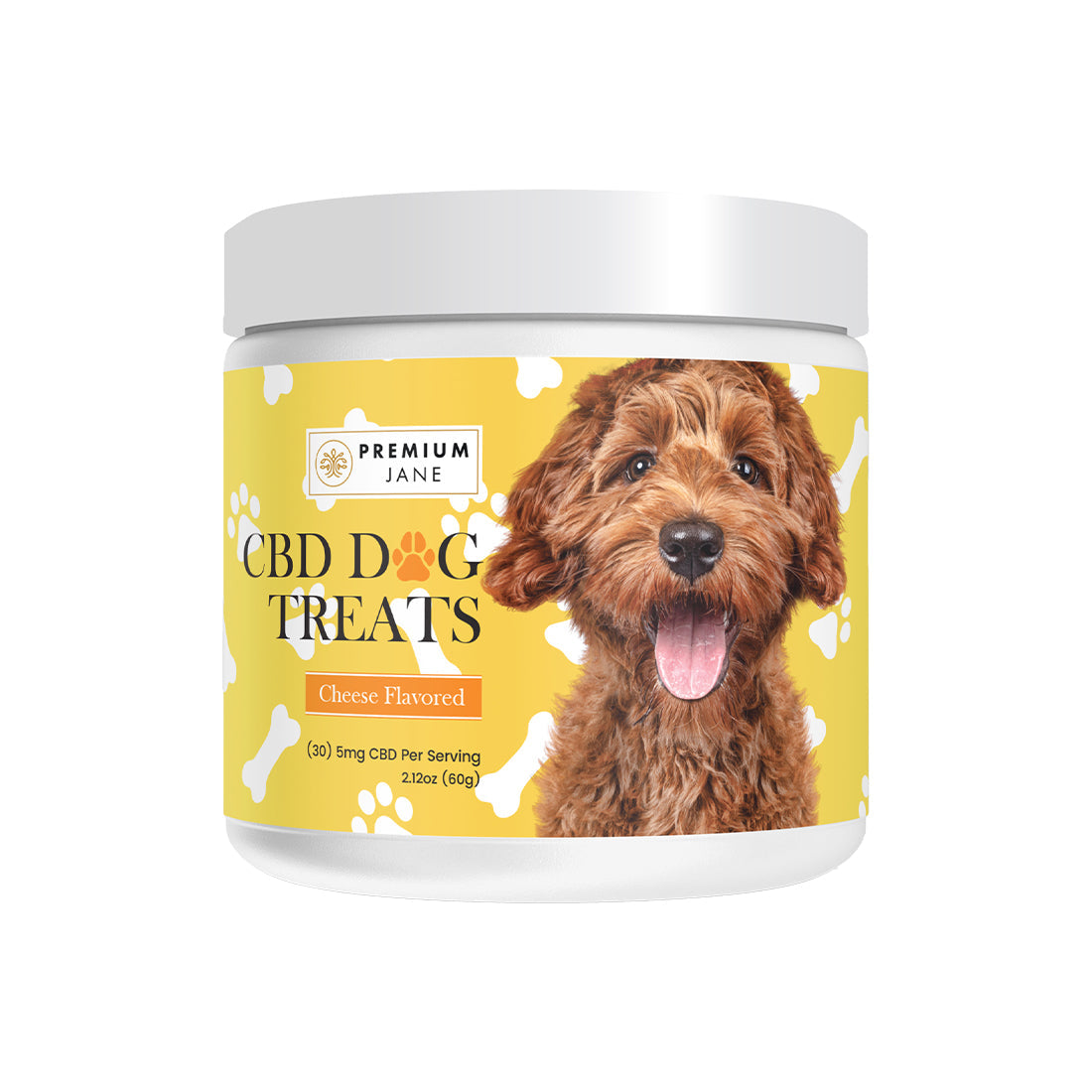 Premium Jane CBD Dog Treats – 150mg (Cheese Flavored)