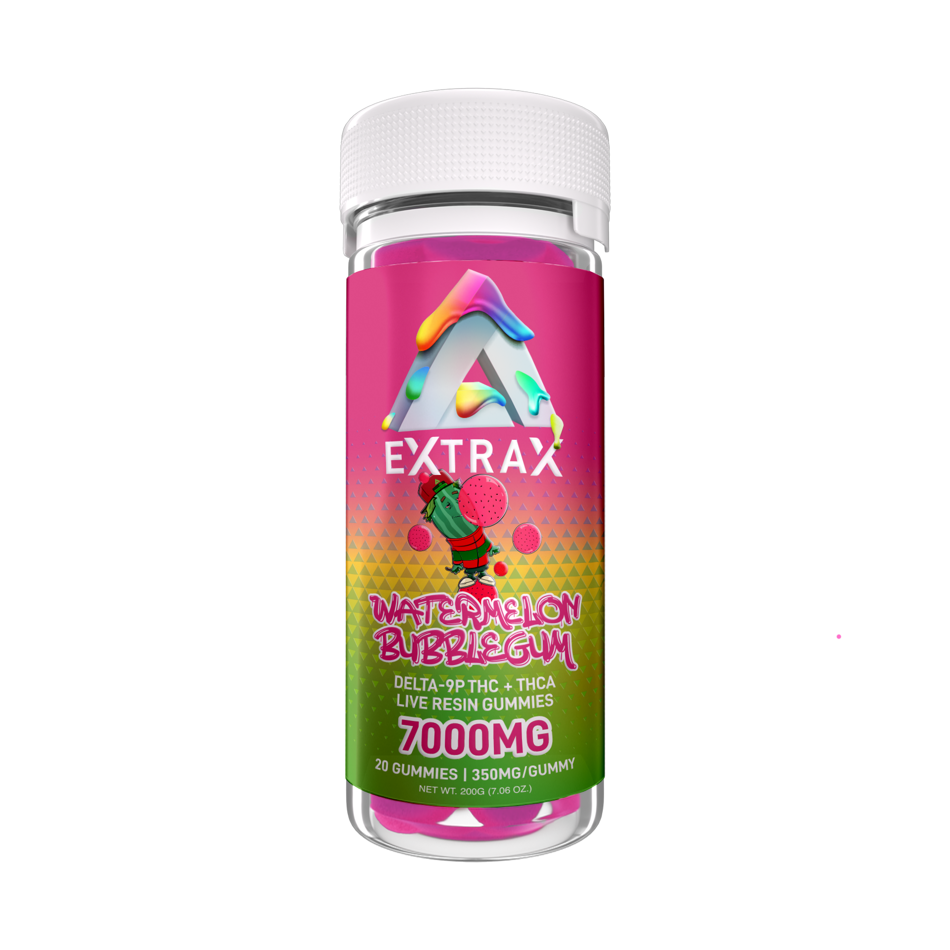 Delta Extrax Watermelon Bubblegum | Gummies THCa 7000mg | Adios Blend Best Sales Price - Gummies