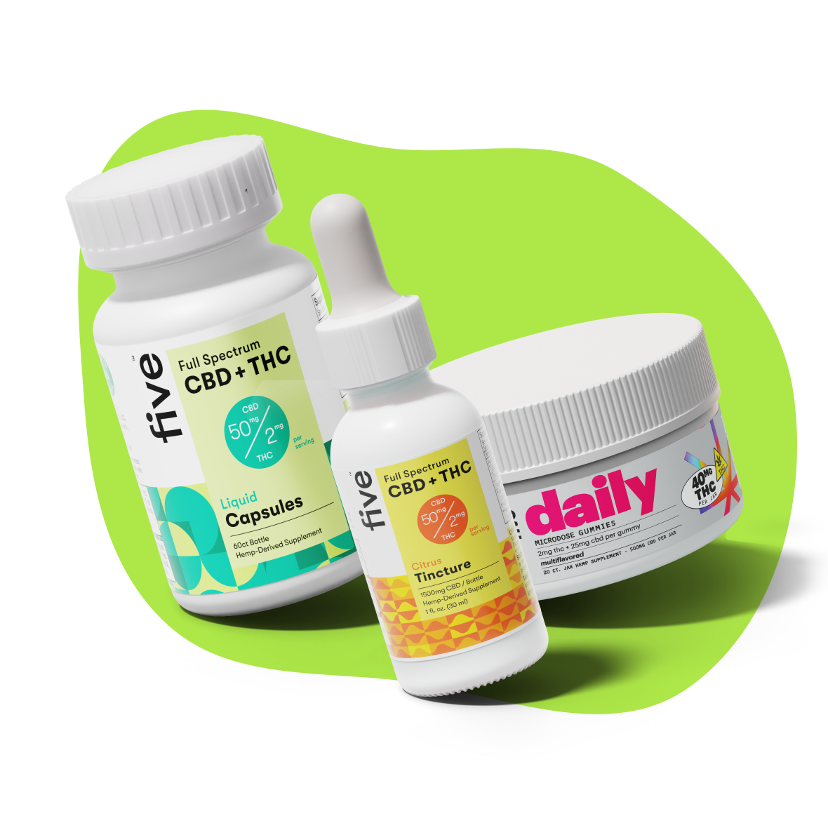 Five CBD day one bundle: citrus drops