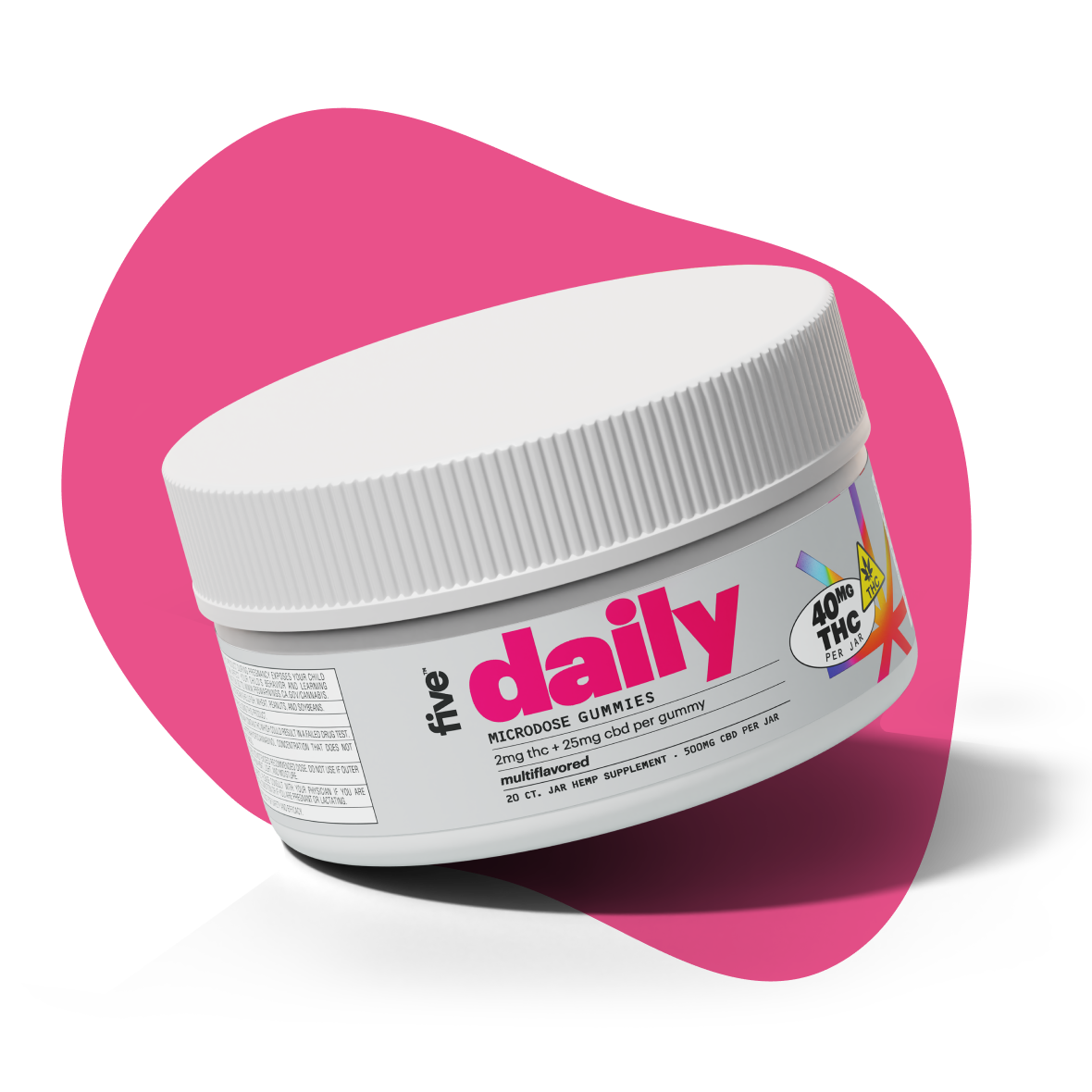 Five CBD daily microdose thc + cbd gummies