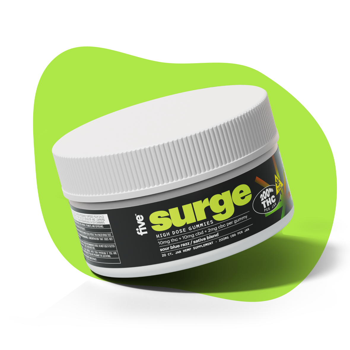 Five CBD sativa surge delta-9 thc mood gummies