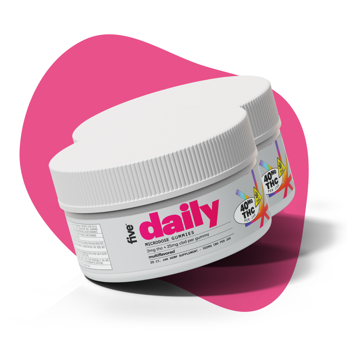 Five CBD daily microdose thc + cbd gummies