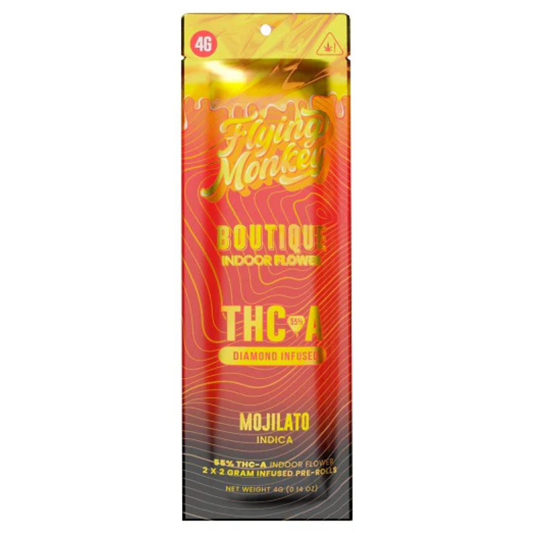 Flying Monkey Diamond Infused THC-A Boutique Pre Rolls 4G