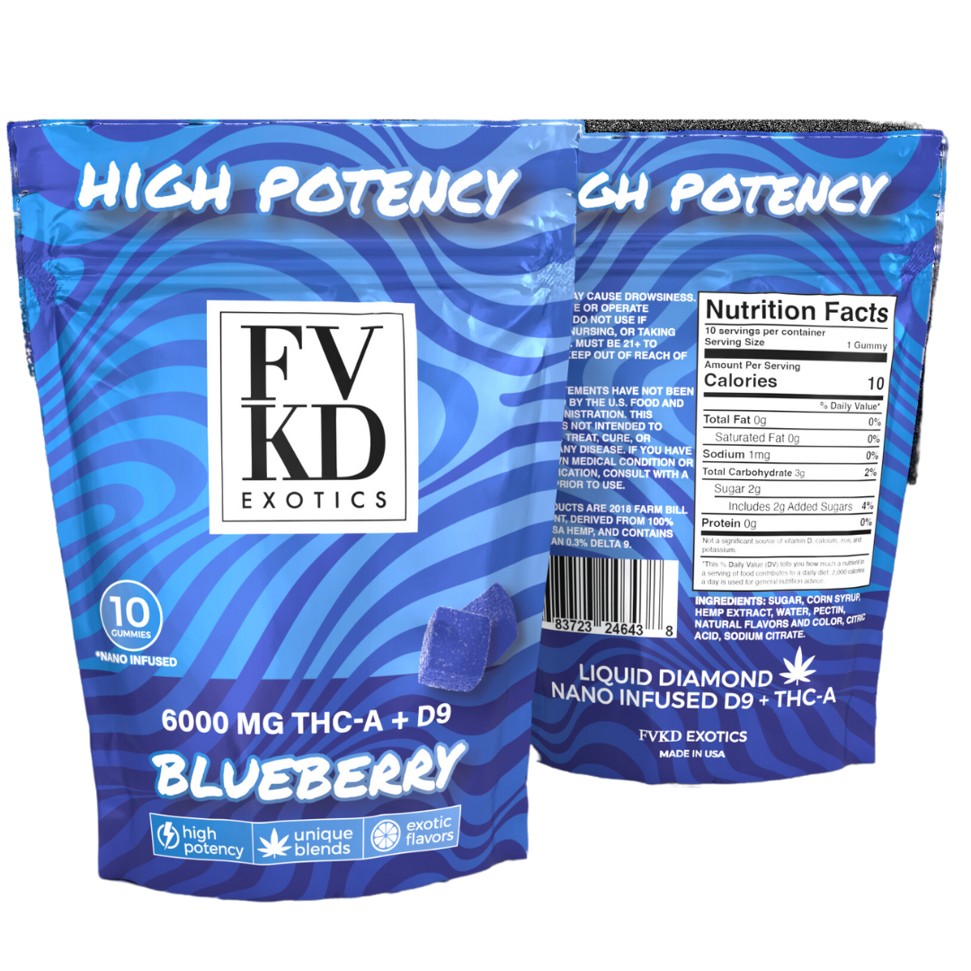 FVKD Exotics High Potency THC-A D9 Gummies 6000mg Best Price