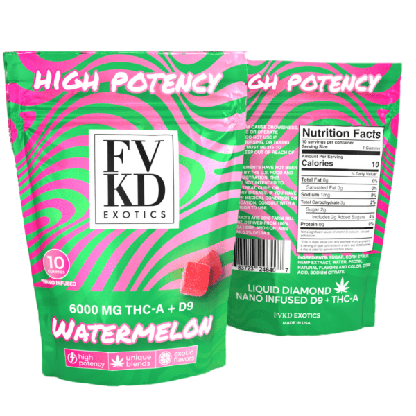 FVKD Exotics High Potency THC-A D9 Gummies 6000mg Best Price