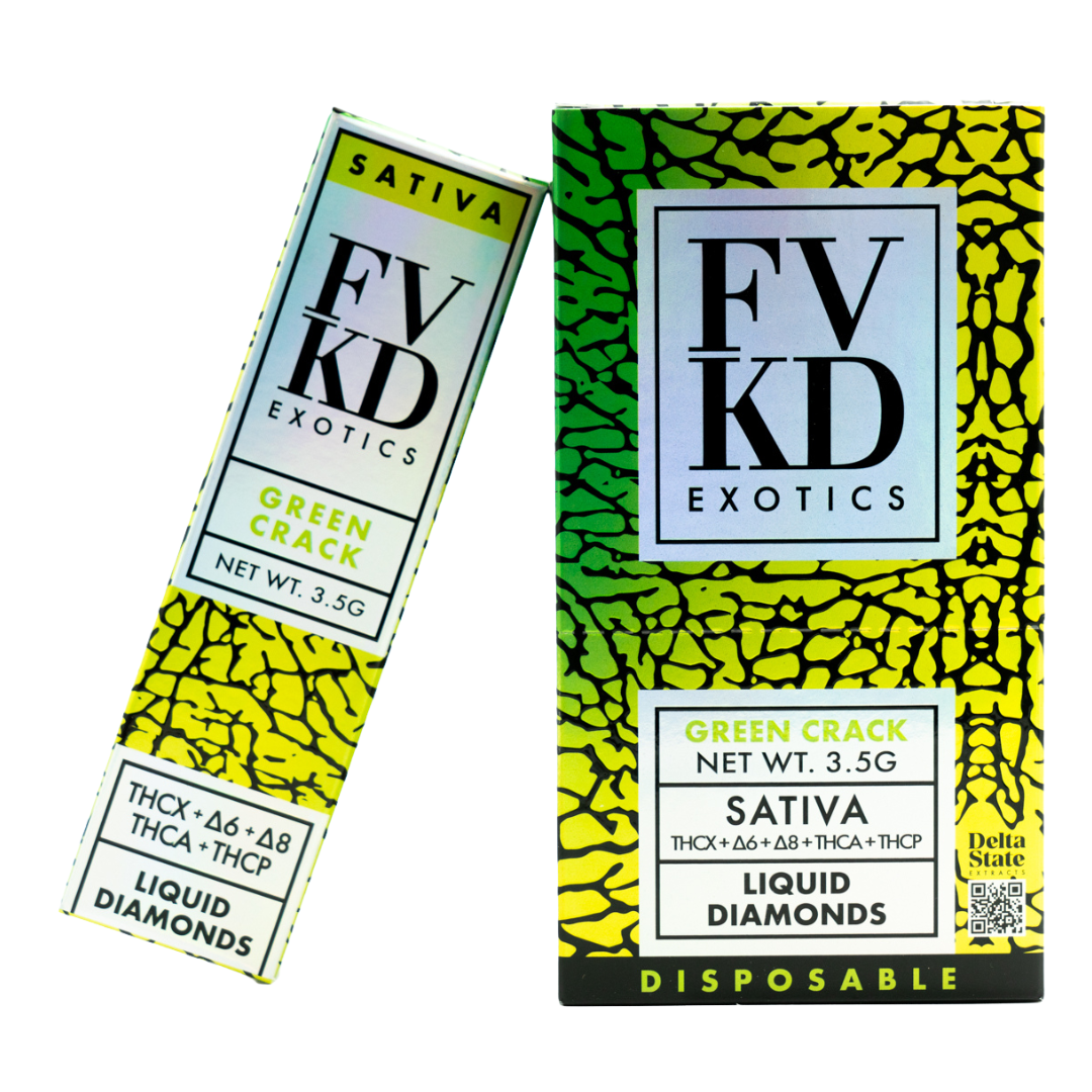 Green Grack FVKD Exotics THC-A Rosin Disposable 3.5G Best Price