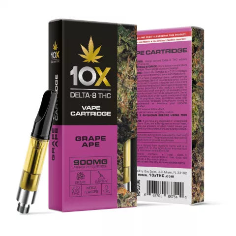 900mg D8 Vape Cart - Grape Ape - Indica - 1ml - 10X Best Sales Price - Vape Cartridges