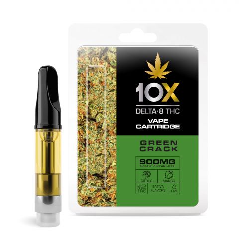 Green Crack Cart - Delta 8 THC 10X 900mg Best Sales Price - Vape Cartridges