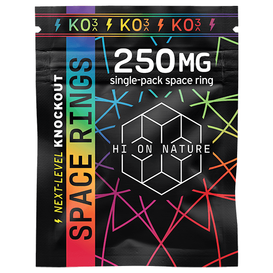 Hi On Nature 250mg KNOCKOUT SPACE RINGS - 50 PACK JAR