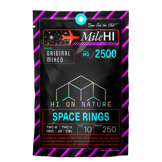 Hi On Nature 2500mg MILE HI BLEND SPACE RINGS - ORIGINAL Best Price