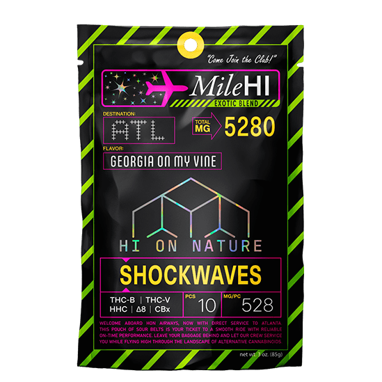 Hi On Nature 5280mg MILE HI BLEND SHOCKWAVES - GEORGIA ON MY VINE Best Price