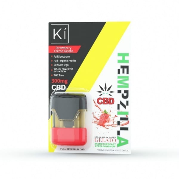 Hempzilla Ki CBD POD 300mg Compatible w/ Ki Device ONLY