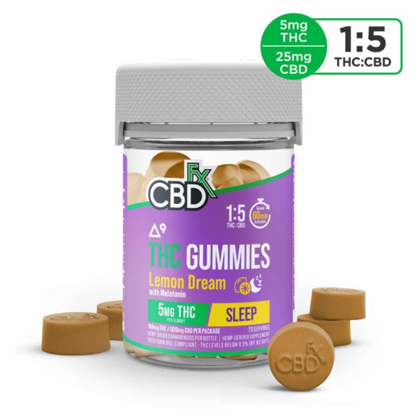 CBDfx THC Gummies + CBD: Lemon Dream