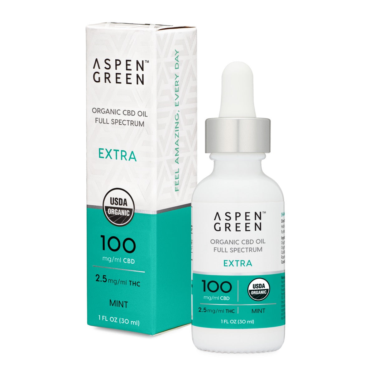 Aspen Green Extra Organic Full Spectrum CBD Oil, 3 Bottle Set