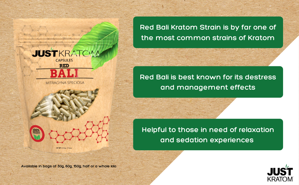 Just Kratom Red Bali Kratom Capsules