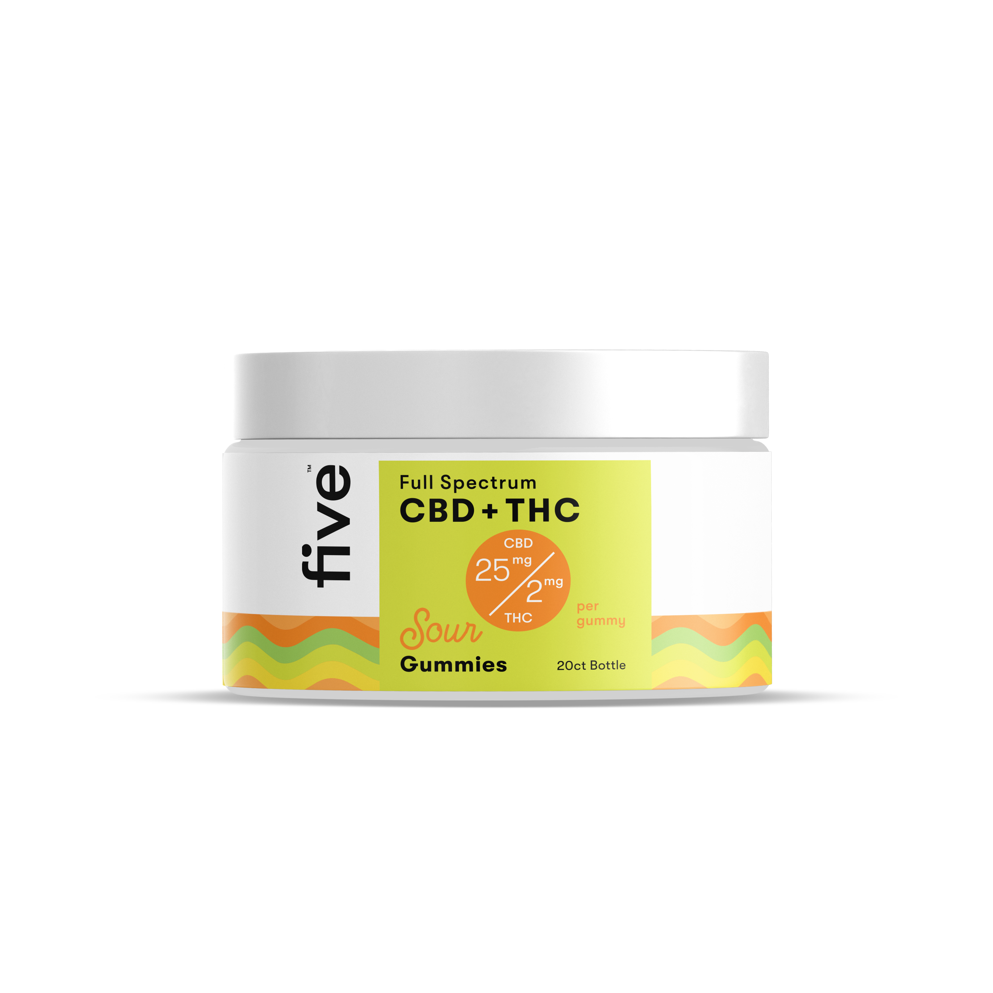 Five CBD Full Spectrum CBD + THC Gummies (20 ct)