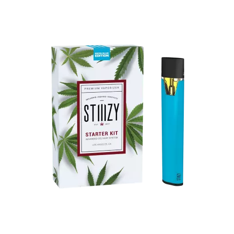 STIIIZY Premium Vaporizer Starter Kit - Neon Blue Edition Best Price