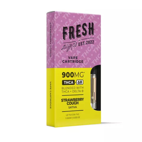 Strawberry Cough Cartridge - THCA, D8 Blend - 900mg - Fresh Best Price